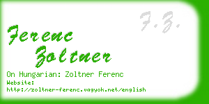 ferenc zoltner business card